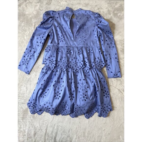 Women’s Zara Embroidered Eyelet Cut Out Dress Size Small - Picture 12 of 15